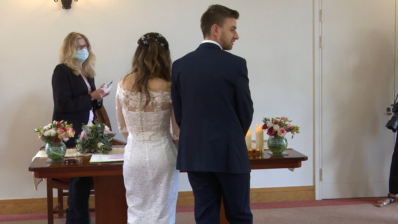 UK CIVIL CEREMONY WITH COVID-19 RESTRICTIONS