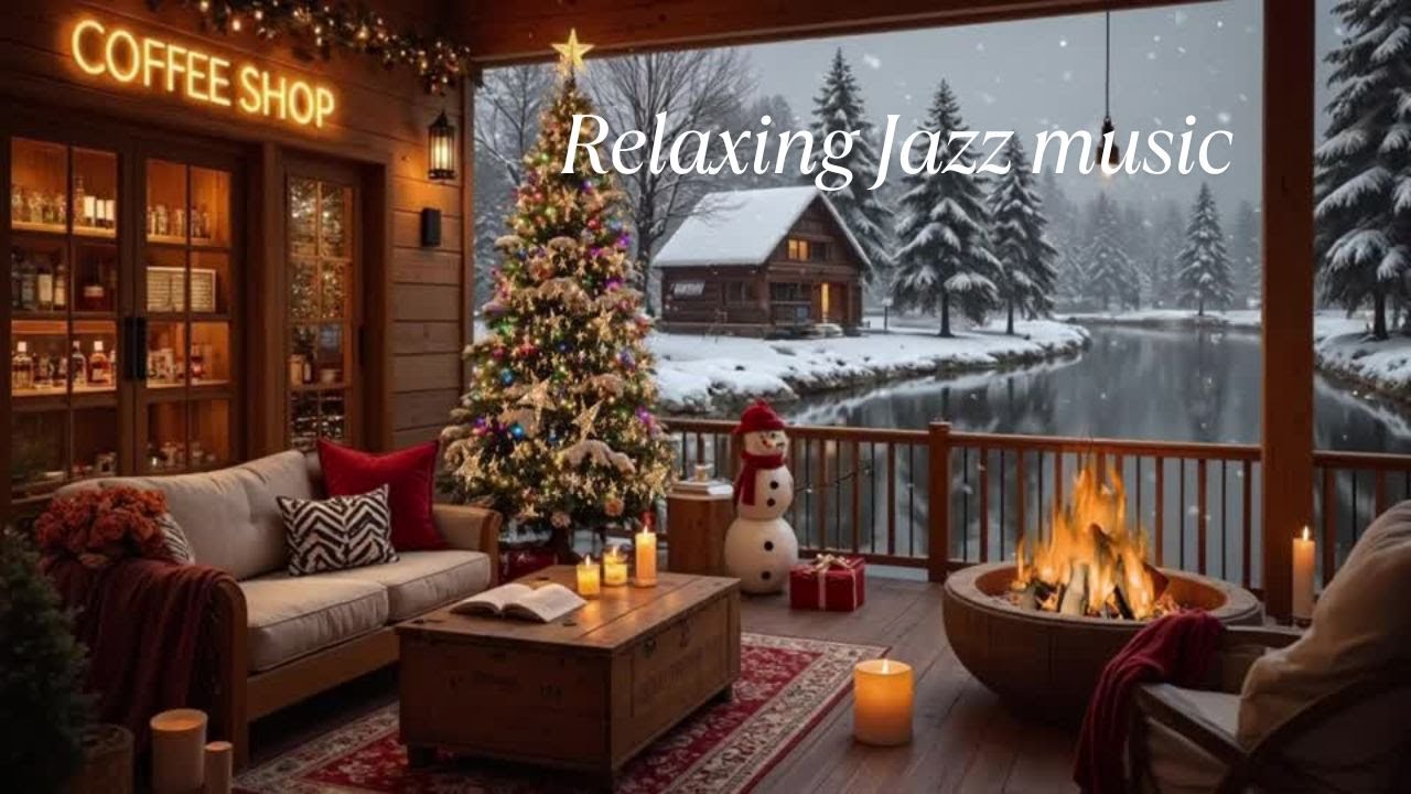 Cozy Winter Coffee Shop Ambience & Jazz Relaxing Music ⛄ Warm Jazz Instrumental Music for Work