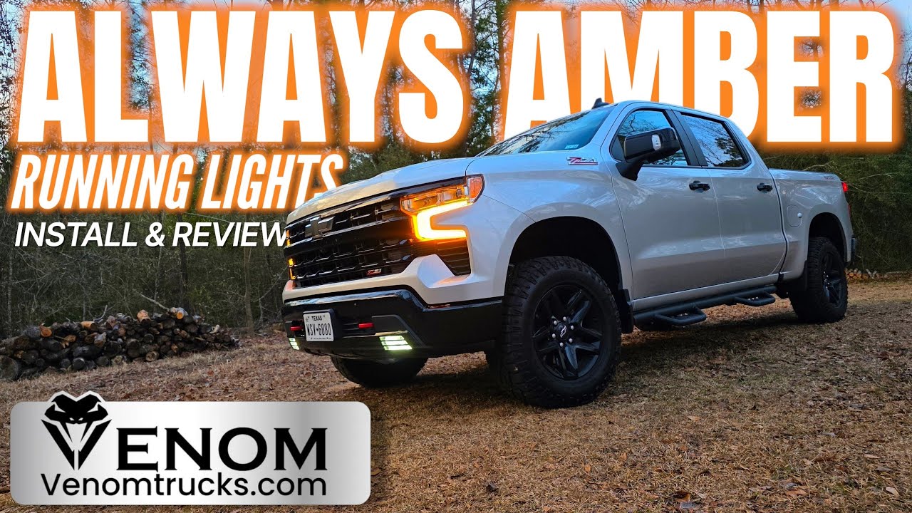 Always Amber Running Lights for the Silverado Trail Boss! Install & Review! 🔥 (Venom Trucks)