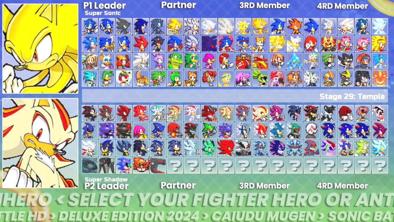 Super Sonic VS Super Shadow I Sonic Battle HD Deluxe Edition
