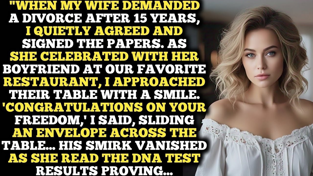 I Smiled, Handed DNA Test to Wife Celebrating Divorce with Lover – The Truth Left Her Stunned