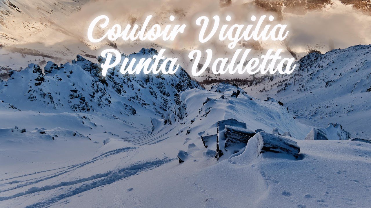 Couloir Vigilia Punta Valletta vallée d'Aoste ski de randonnée dji neo 2