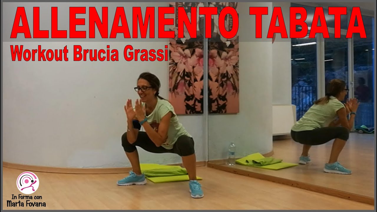 Allenamento TABATA - Workout brucia grassi per tonificare e dimagrire divertendosi! Lezione 08
