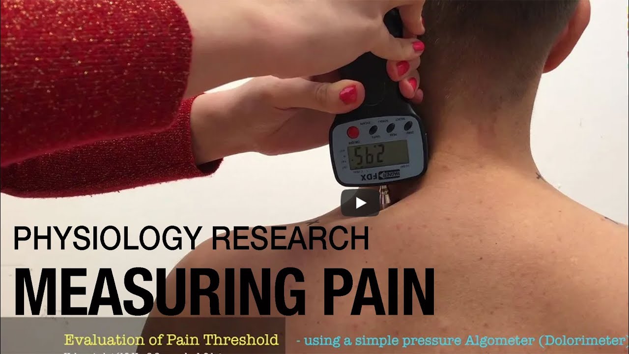 Evaluation of pain threshold using an algometer (Dolorimeter)