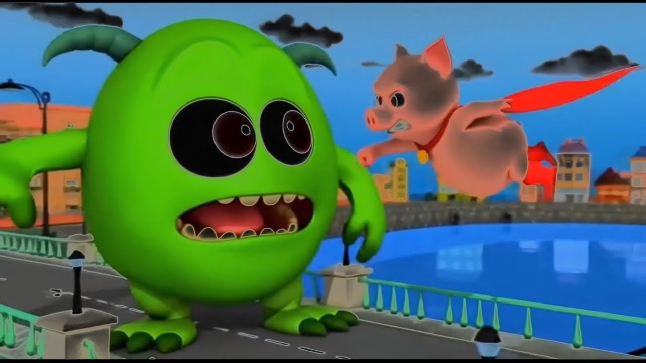 Монстр на Лондонском мосту и Супергерой-свинья (Спонсор: Klasky Csupo 2001 Effects)
