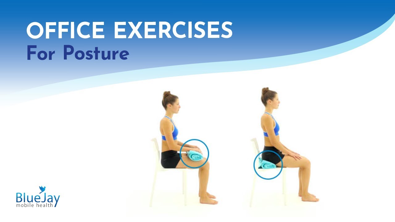 Towel Roll Under Hips Lumbar Posture | Office Exercises to Improve your Posture