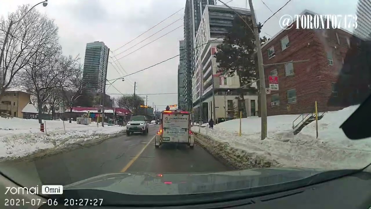 Driving  Through Downtown Toronto.
