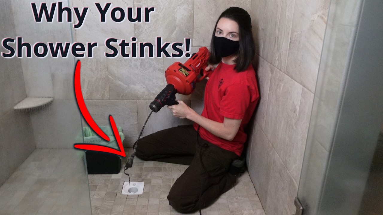 Fix a SLOW and SMELLY Drain | How to Unclog a Shower Drain