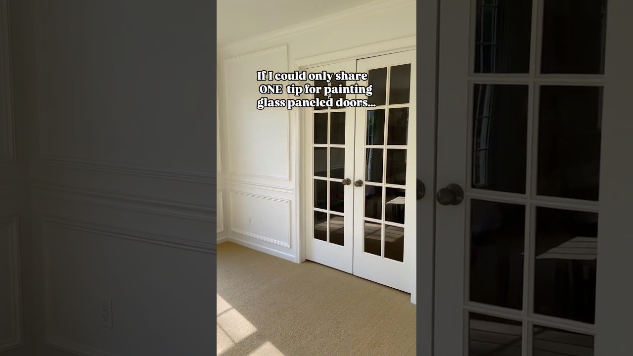 The Genius Trick Every DIYer Needs for Painting French Doors 🎨 | No Tape Required!