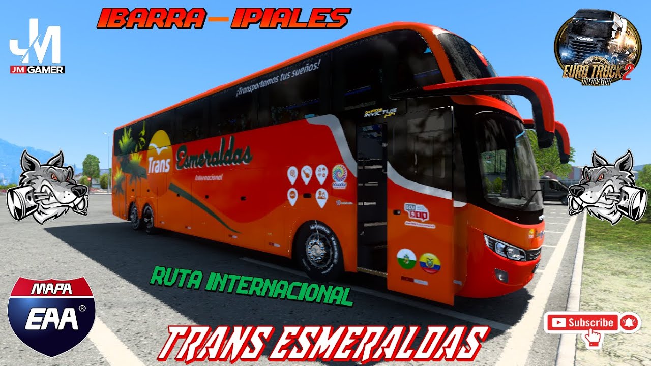 RUTA : IBARRA - IPIALES / MAPA EAA / COMIL HD SCANIA 6X2 / COOP : TRANS ESMERALDAS