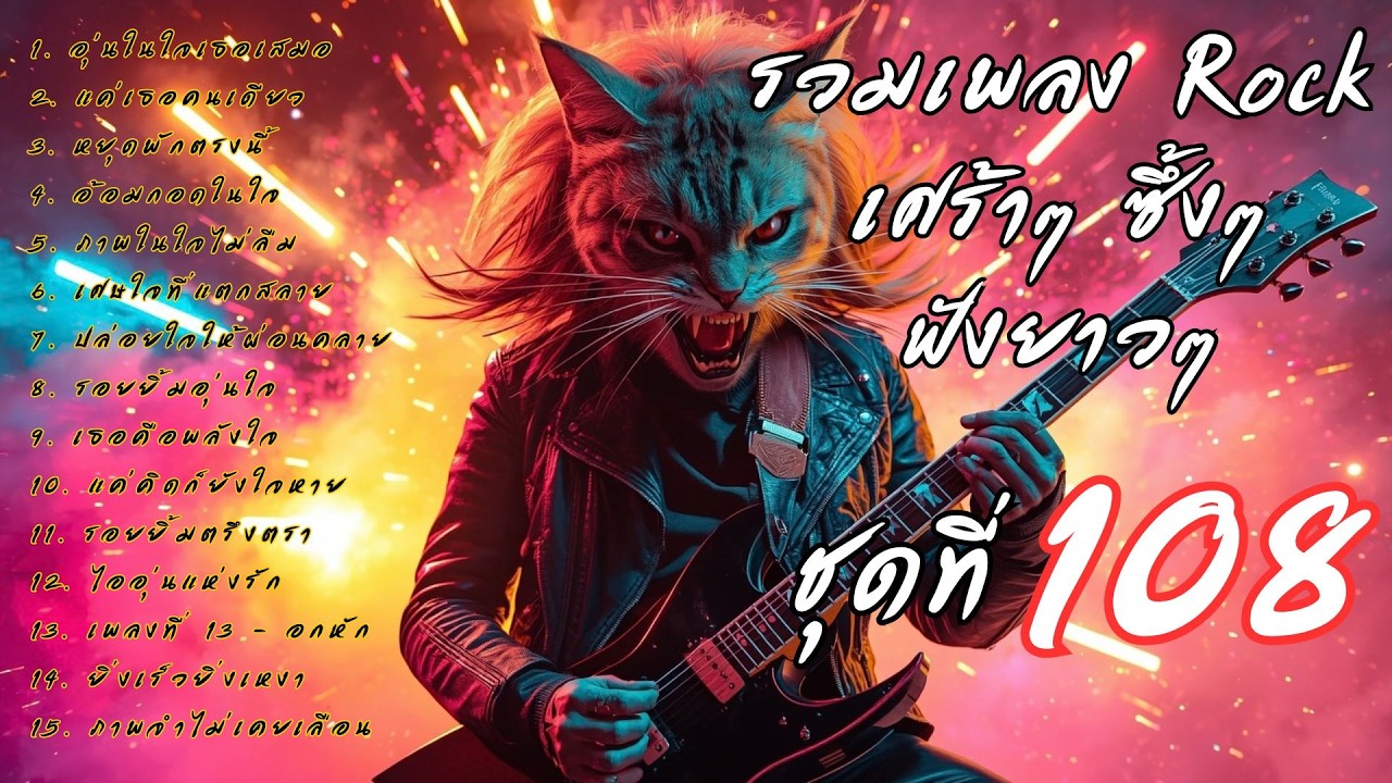 รวมเพลงร็อคเจ็บๆ ซึ้งๆ ฟังยาวๆ ต่อเนื่อง Vol.108 | ร็อคมั้ยจ๊ะ 🤘