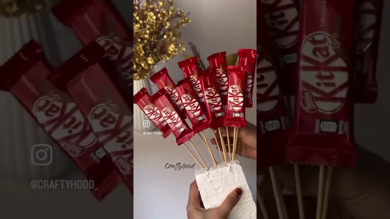 Part 1 kitkat bouquet tutorial ❤️