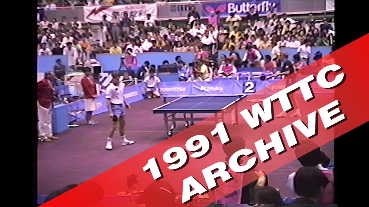 1991 World Championships - Men's Singles Final: Jan-Ove Waldner (SWE) - Jörgen Persson (SWE)