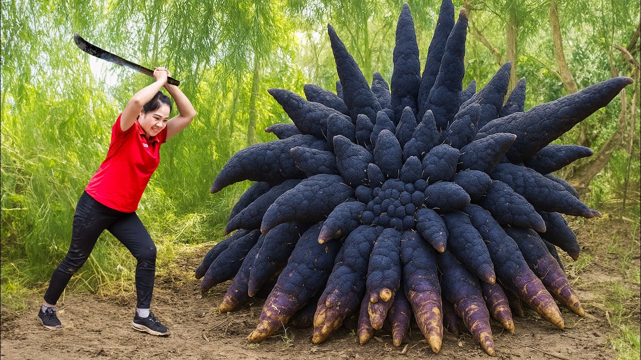 Harvesting Giant Yam 1000 Roots & Go To Market Sell | How to cook and Preserve | An Phu Daily Life