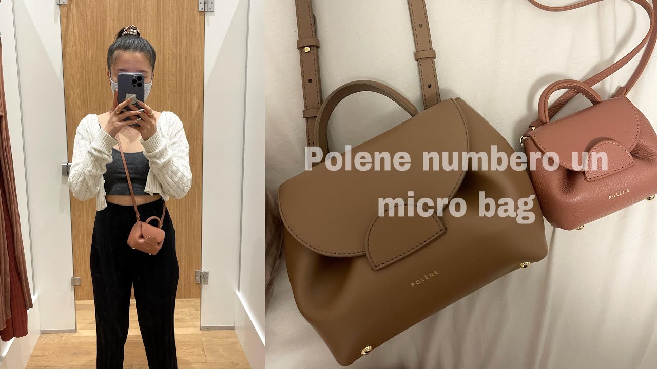 polene numero un micro bag | review, what fits, try on, nano comparison