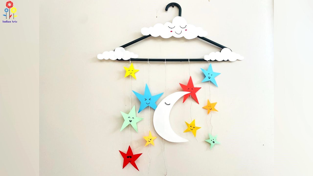 Wall hanging Craft Ideas | Hanging clouds for babies | Baby Room Decoration Ideas | Baby Hanging DIY