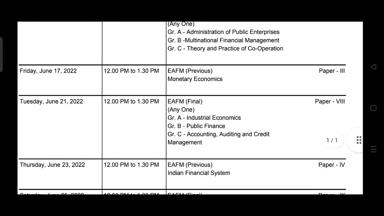 MGSU M.Com. EAFM time table 2022 ||
