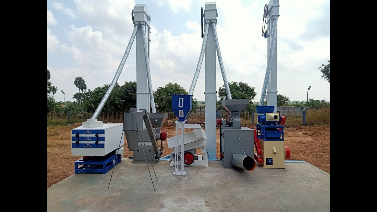 MINI RICE MILL 1 TON PER HOUR /2 TON PADDY/ RAW RICE MILL/ BOILER RICE PLANT