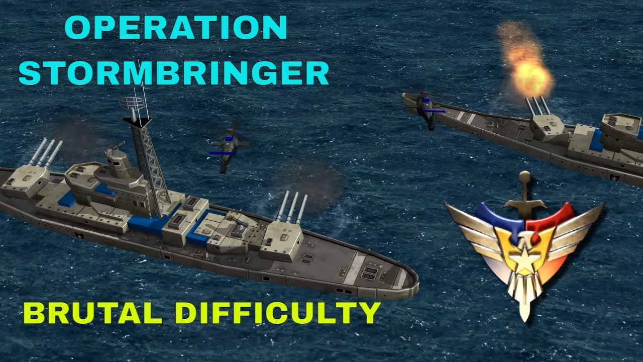Command and Conquer Generals USA Mission 4 : OPERATION STORMBRINGER (BRUTAL Difficulty)