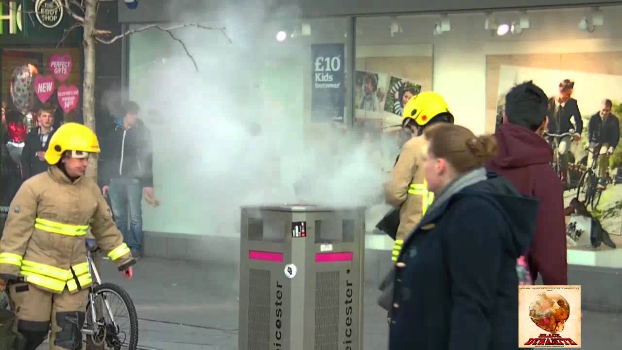 --- EXCLUSIVE--- Fire in Leicester Town Center