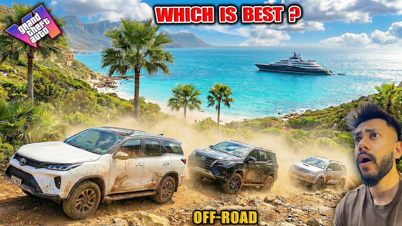GTA 5 WHICH FORTUNER IS BEST ? LEGENDER VS OLD MODELS TOP SPEED AND OFFROAD |GTA 5 ABHISHEKKZ GAMING