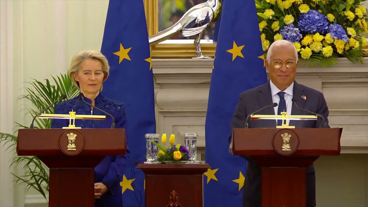 PM Modi at joint press meet with President of European Commission & President of European Council