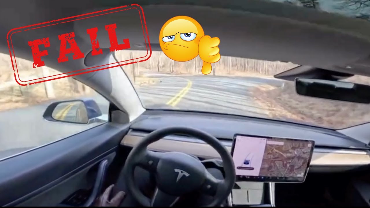 POV Drive : Tesla AutoPilot Fail