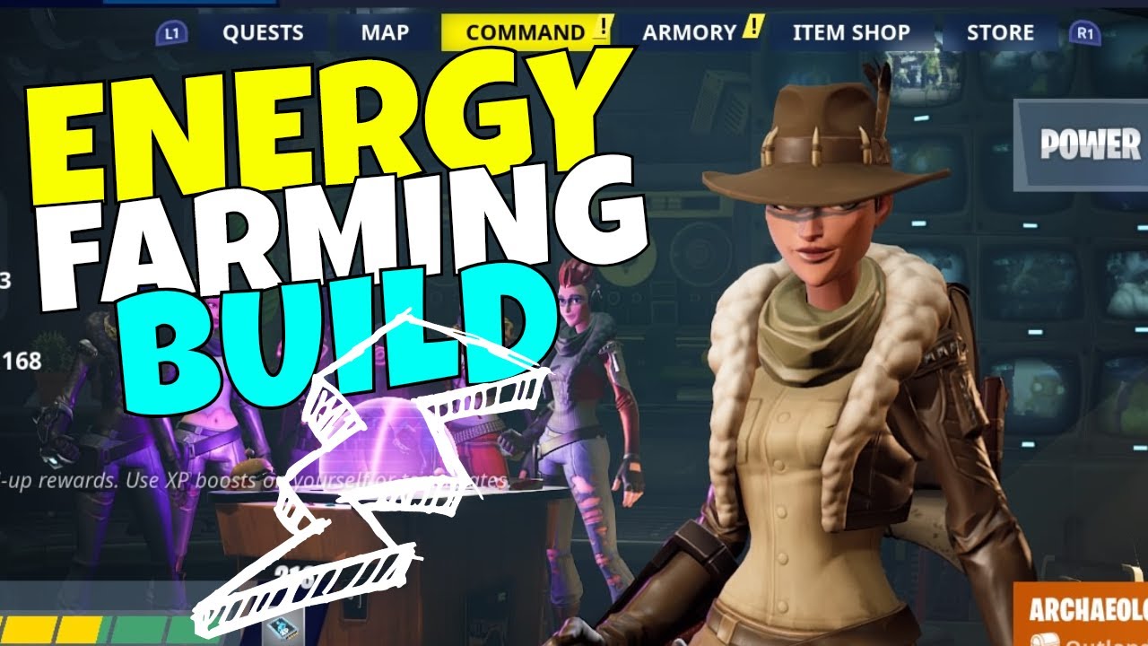 ENERGY Farming Build! Anti Material Charge SPAM Loadout | Fortnite Save The World