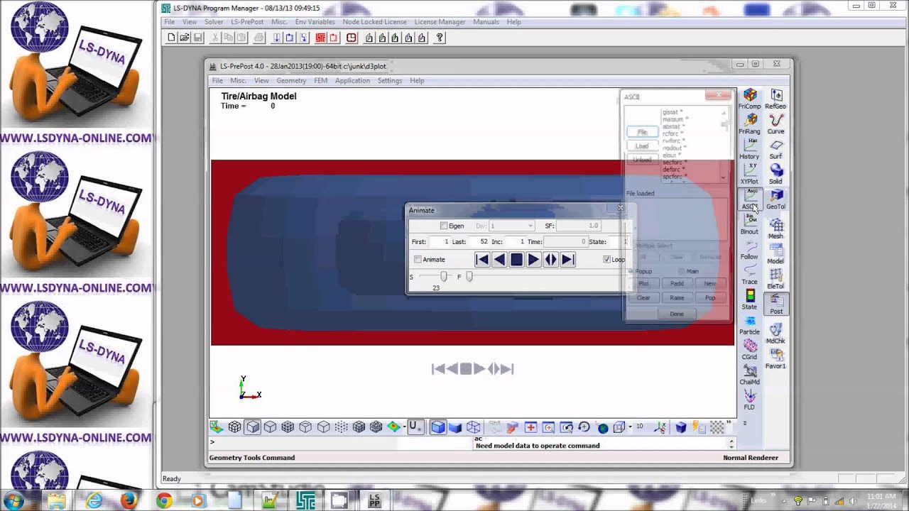 LS-DYNA Tutorial Dynamic Relaxation