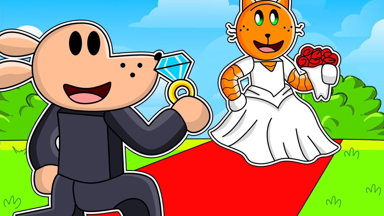 ¡DOG MAN se CASÓ con PETEY en ROBLOX! 💍❤️😍 DOG MAN en ROBLOX