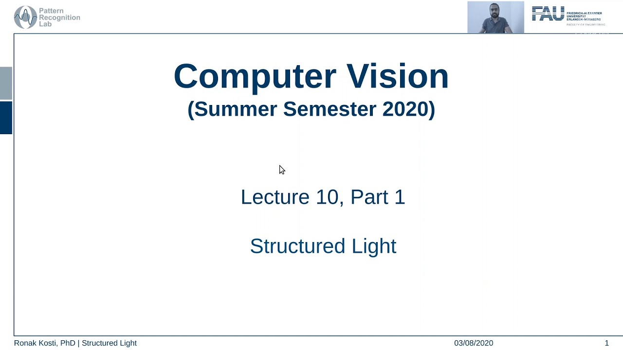 Structured Light (Lecture 10, Part 1)