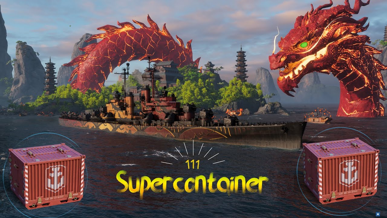 HUGE 111x Super Container opening + tier VII premium ship container