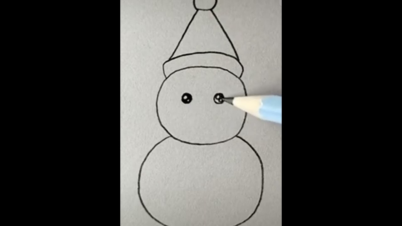 Snowman Drawing⛄#shorts #drawing