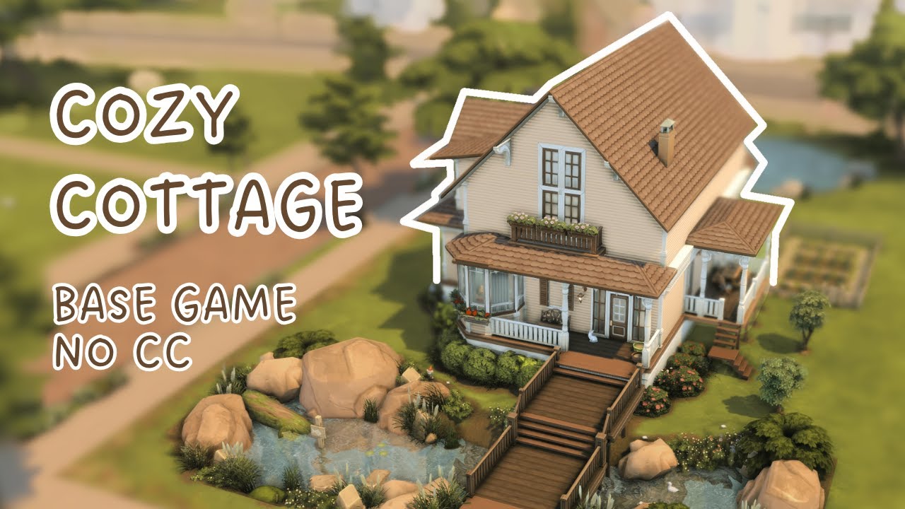 Cozy Victorian Lake Cottage | Sims 4 Speed Build (Base Game, No CC)