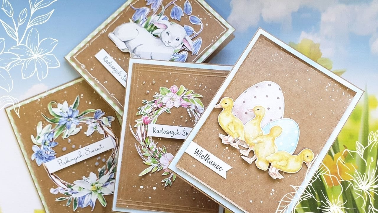 Szybkie i proste kartki wielkanocne. Kartki do koperty. CARDMAKING