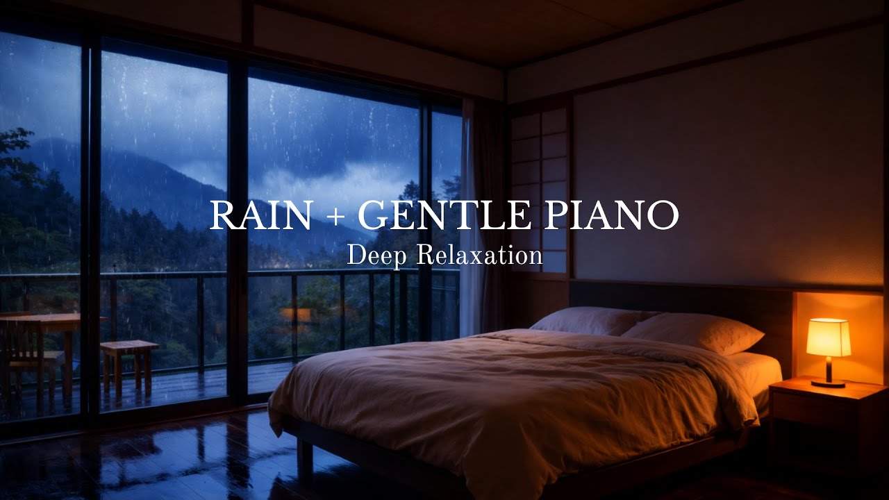 Gentle Rain & Soft Piano 🌧️🎶 | Sleep Instantly, Relax Deep 💤