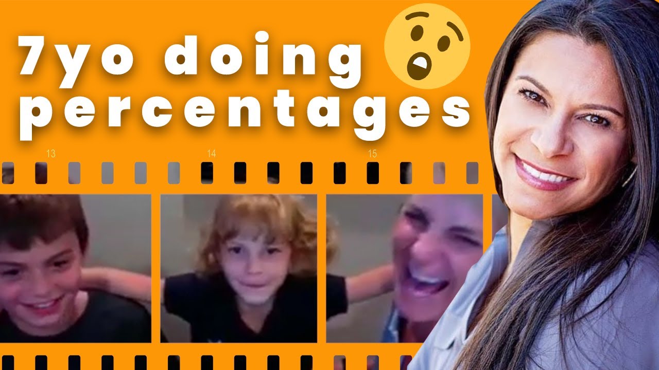 Amazing Stories in Learning Math 2nd grader doing percentages & 5th grader doing algebra