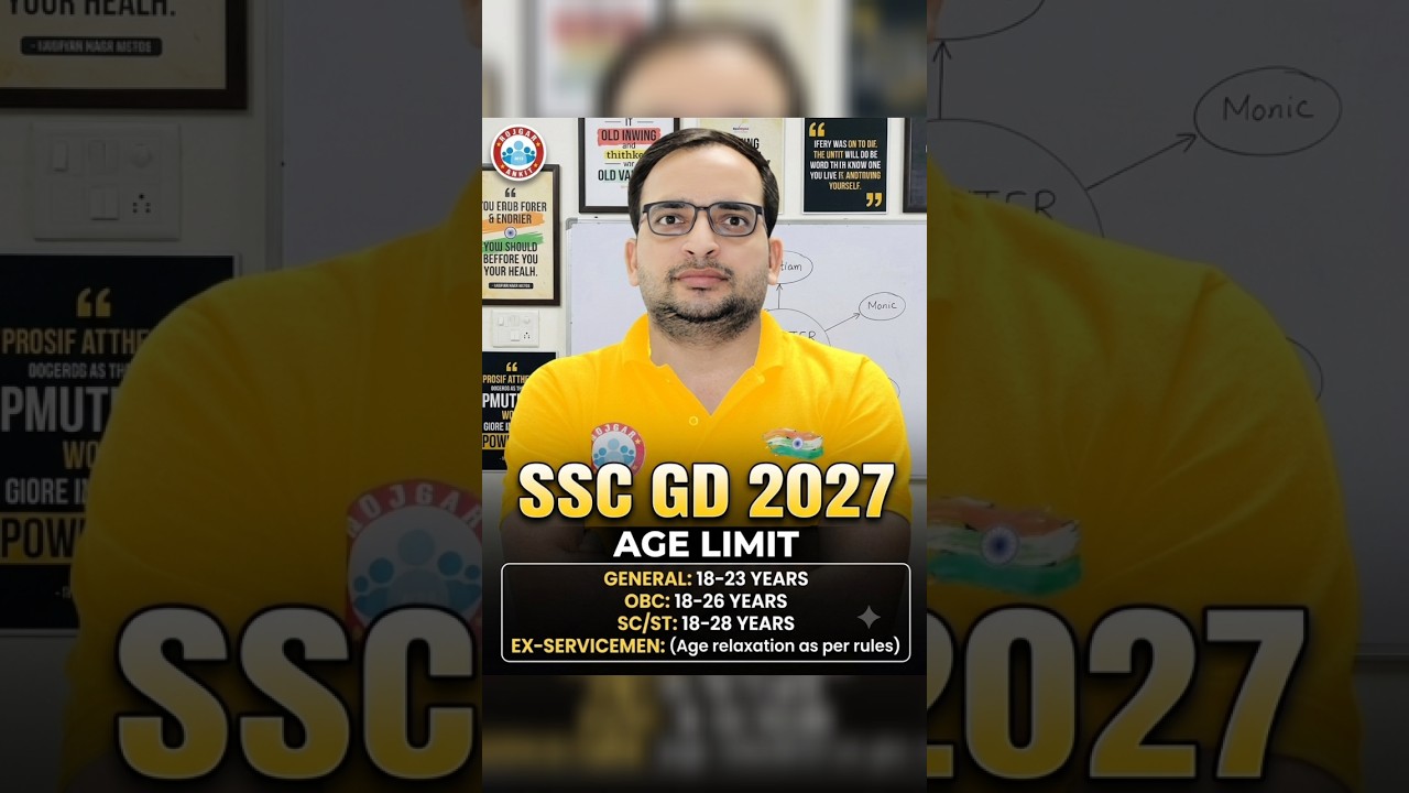 SSC GD 2027 | Age Limit Category wise #ankitbhatisir  #sscgd #shorts