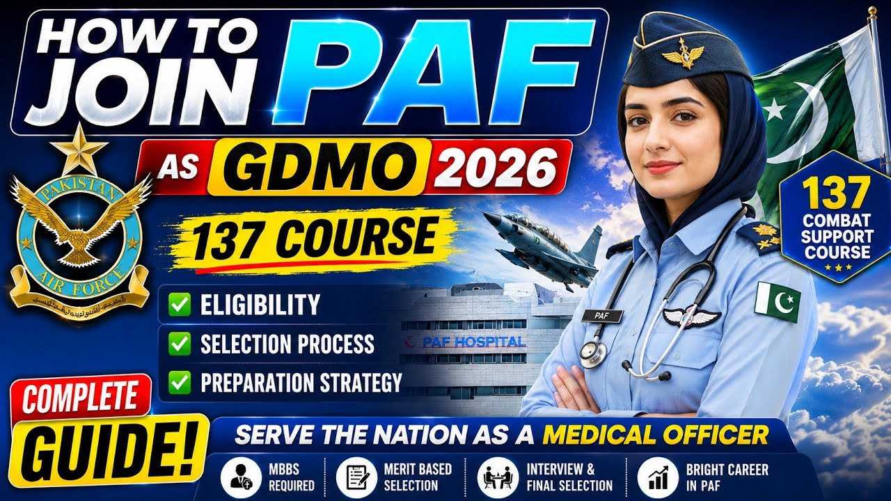 🛑How to Join PAF as GDMO 2026 ✈️| 137 Course | Complete Preparation Guide Join PAF as GDMO 2026 🩺