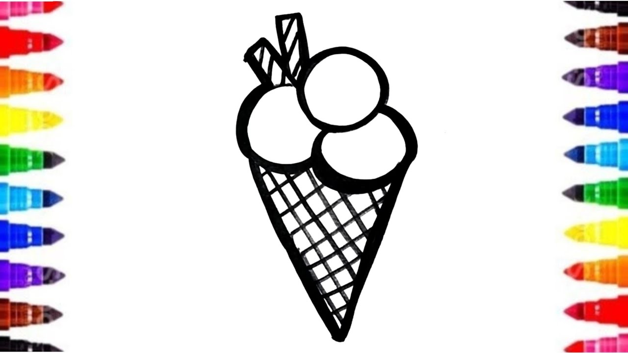 Dondurma 🍦 çizim, boyama ve renklendirme videoları çocuklar için