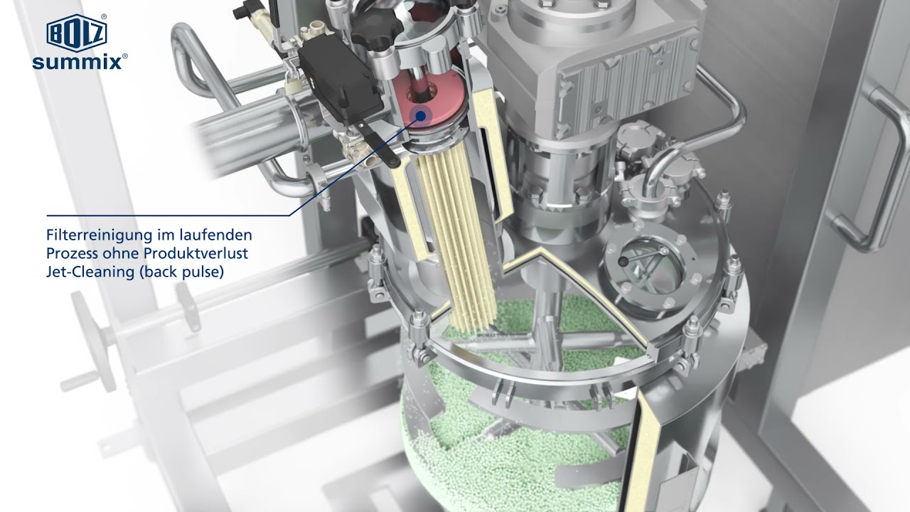 BOLZ-SUMMIX Zentral-Wellen-Trockner/Mischer CCD160 mit zentralem Mischwerk