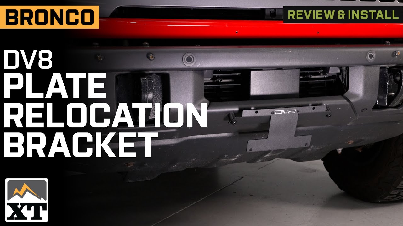 2021-2025 Bronco DV8 Offroad Factory Front Bumper License Plate Relocation Bracket Review & Install