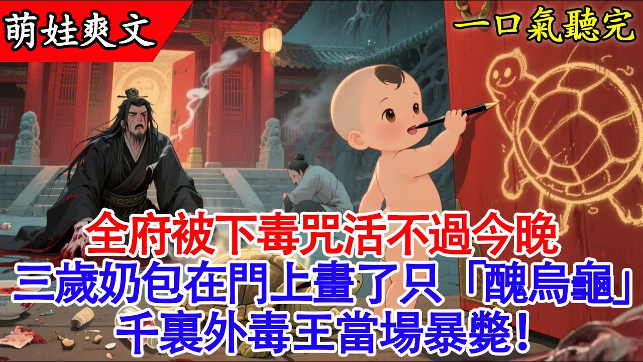 【完結小說】三歲奶娃畫個烏龜能殺敵？🐢毒王放蟲滅門，結果全被畫給吞了！😱這哪里是塗鴉，這是神筆馬良在世啊！#穿越 #有聲書 #爽文 #萌娃 #團寵 #原創