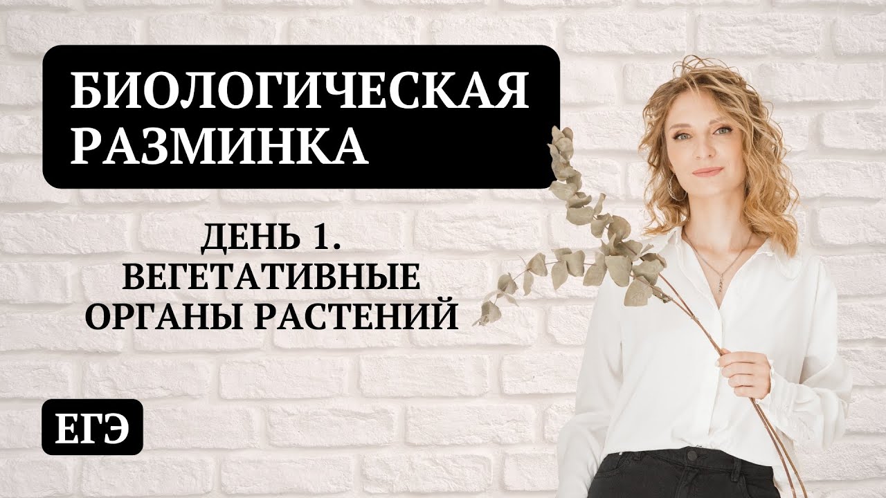 День 1. Вегетативные органы растений