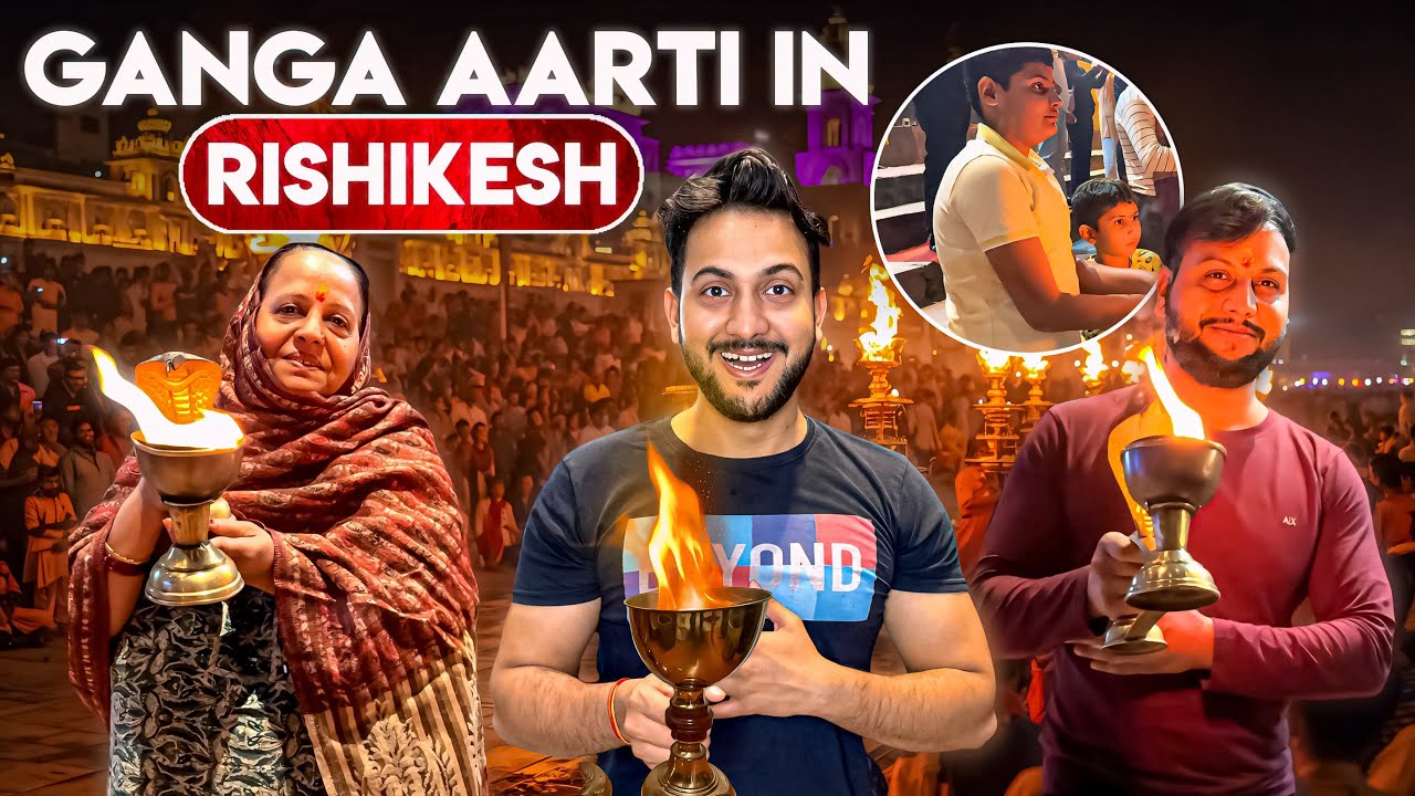 Rishikesh Mai Pehli Bar Ki Ganga Aarti😍 Goosebumps Aagye🙏 | Vinay Thakur Vlogs