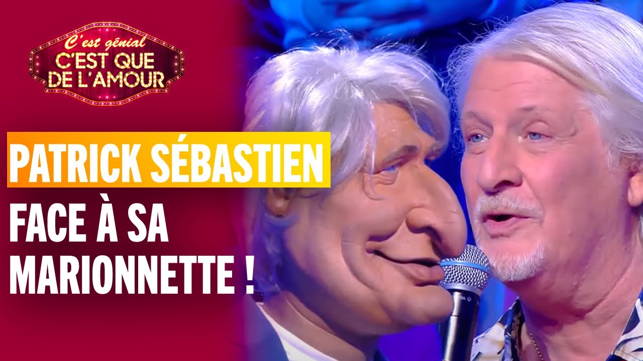 Patrick Sébastien face à sa marionnette des Guignols !
