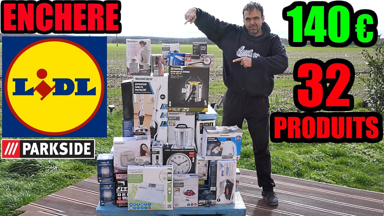 J'ai acheté aux enchères 1 palette LIDL pour 100 € retours produits PARKSIDE APPLE DYSON  M6BOUTIQUE