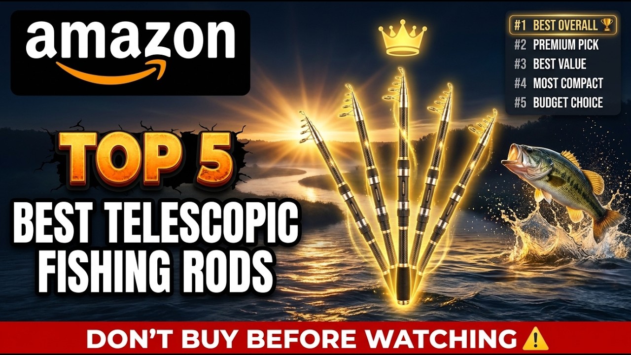 Top 5 Best Telescopic Fishing Rods on Amazon in 2026 | Rod & Reel Combo Review -Watch Before You Buy