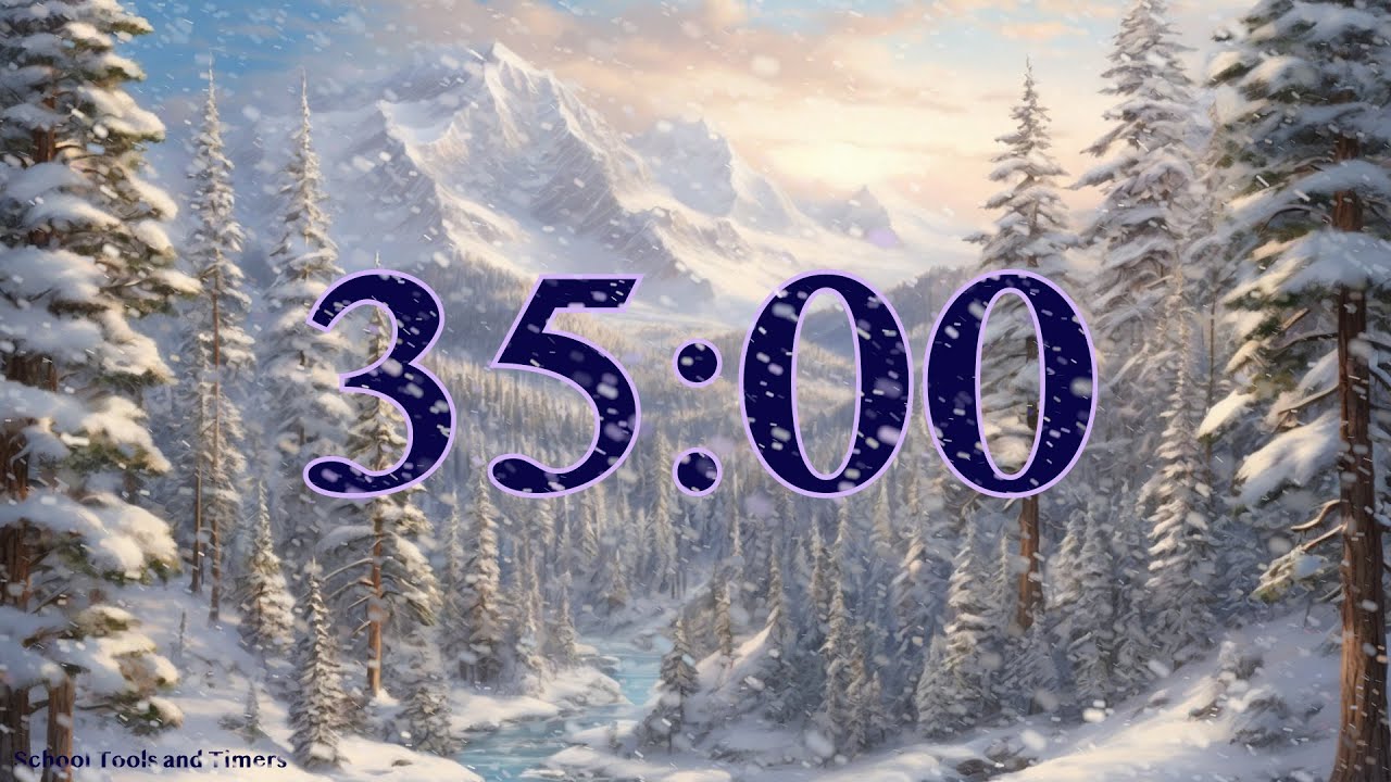 35 Minute Winter Timer with Relaxing Piano Music