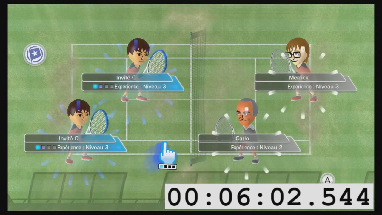 Speedrun sur Wii Sports Club - Atteindre le niveau 10 au tennis en 
